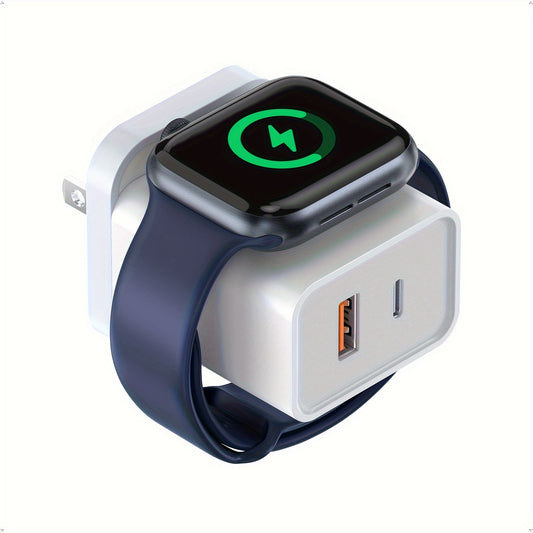 Watch 20W Multiport PD Fast Charging Block Cube - USB C Wall Power Adapter for Apple Watch, iPhone 11/12/13/14/15/Pro Max, XS/XR/X, iPad Pro, Samsung Galaxy and More (White) 'hayoutopy'