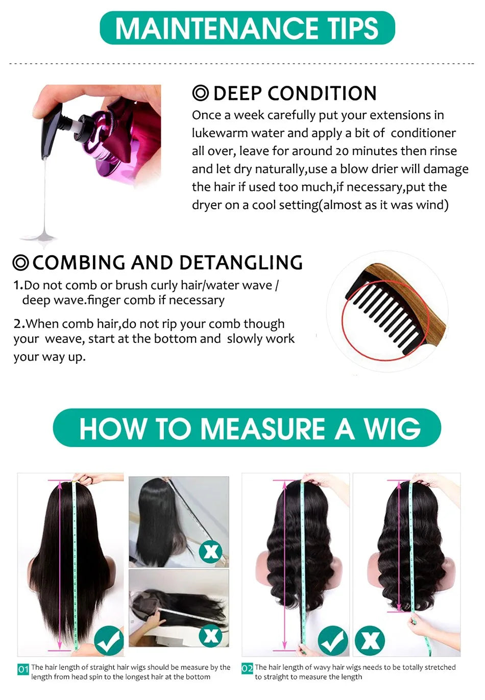 Hair extension Wear And Go Glueless