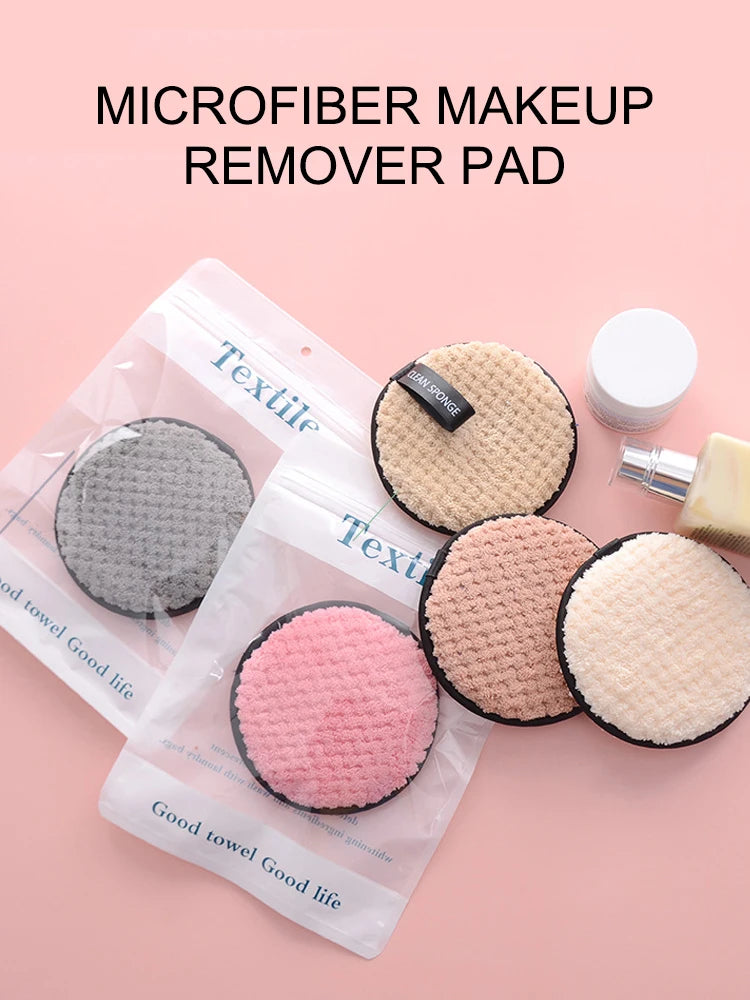 4PCS Makeup Remover Microfiber Cotton Pad Cosmetics Washable Makeup Towel Cleaning Sponge Skin Care Tool Makeup Remover and Faci '' hayoutopy''