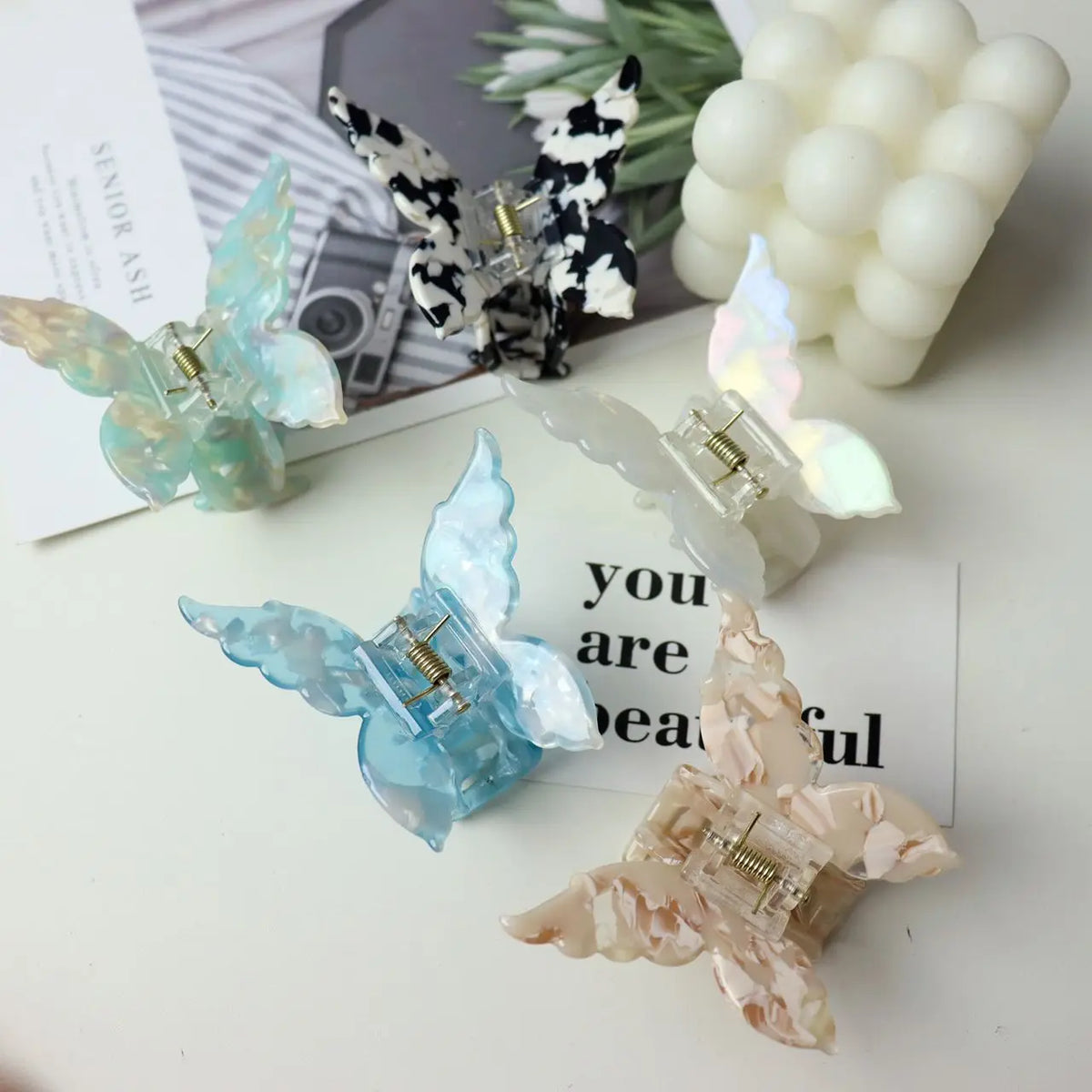 French Butterfly Clip 1PC  Mermaid Hair