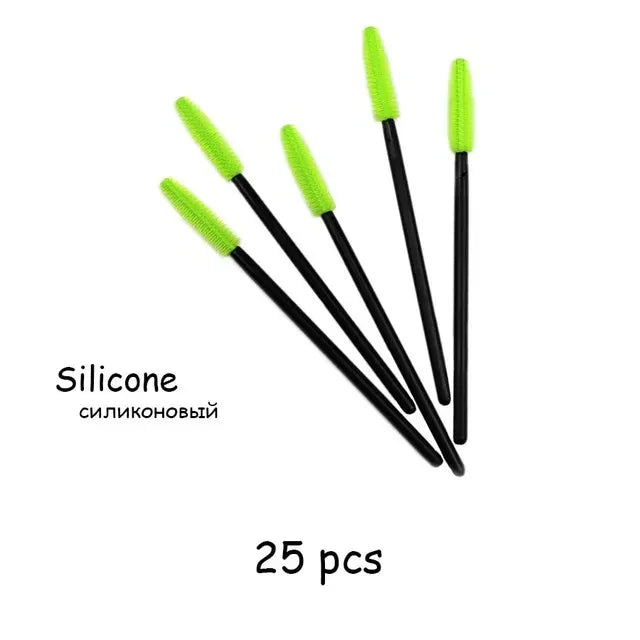 Makeup 25pcs Silicone Mascara Wands