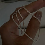 Necklace for Women Silver Color Clavicle