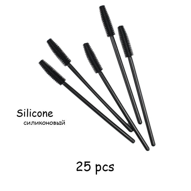 Makeup 25pcs Silicone Mascara Wands