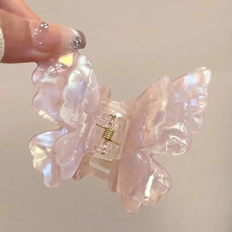 Women Sweet Acétate Fiber Hair Clamps Rétro colorfut