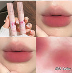 6Pcs/Box Matte Lipstick Set Lips Makeup Velvet Nude Lip Gloss Moisturizing Lip Glaze Face Blush Palette Makeup Set Necklace Gift