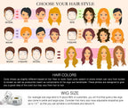 Perruque  Hair extension Synthetic