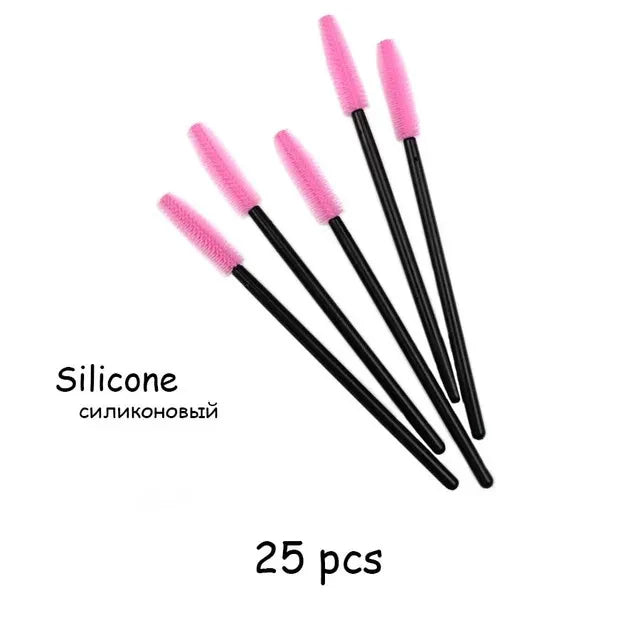 Makeup 25pcs Silicone Mascara Wands