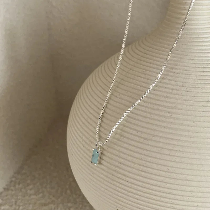 Necklace for Women Silver Color Clavicle