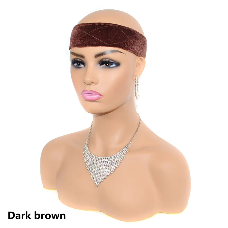 1PC Adjustable Wig Grip Band for Lace Front, No-slip Velvet Wig Grip Headbands for Women Keeping Wigs in Place