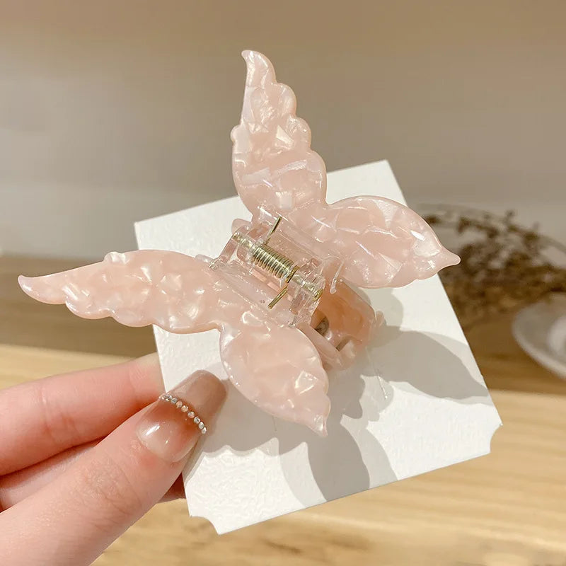 Women Sweet Acétate Fiber Hair Clamps Rétro colorfut