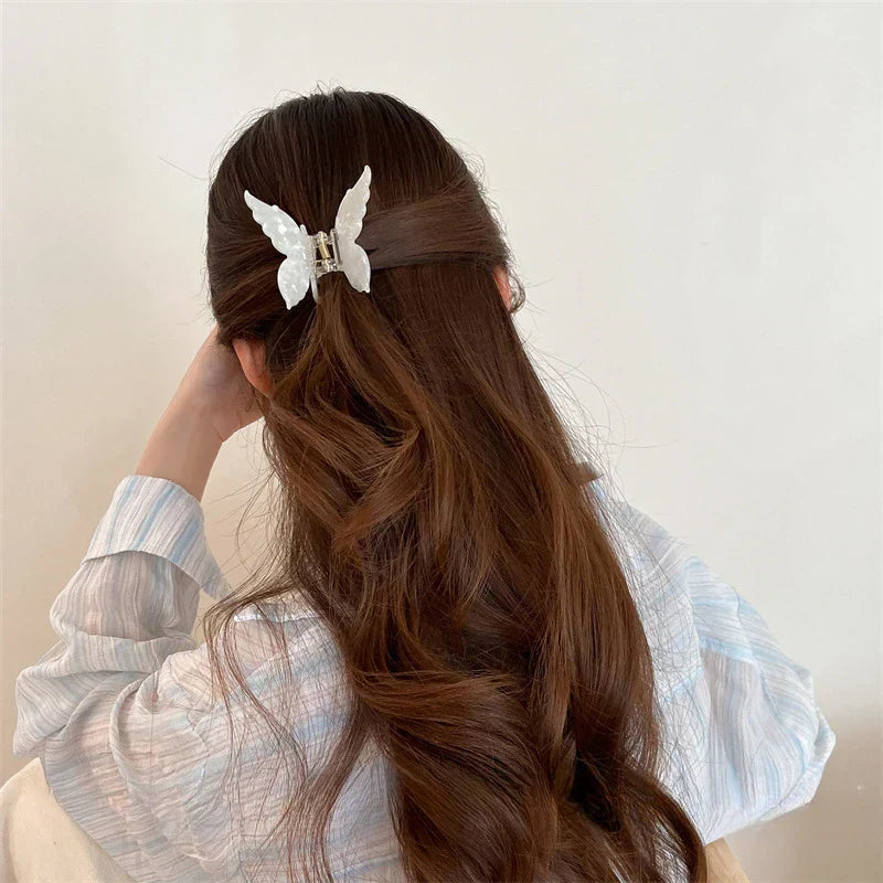 Women Sweet Acétate Fiber Hair Clamps Rétro colorfut