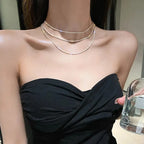 Necklace for Women Silver Color Clavicle