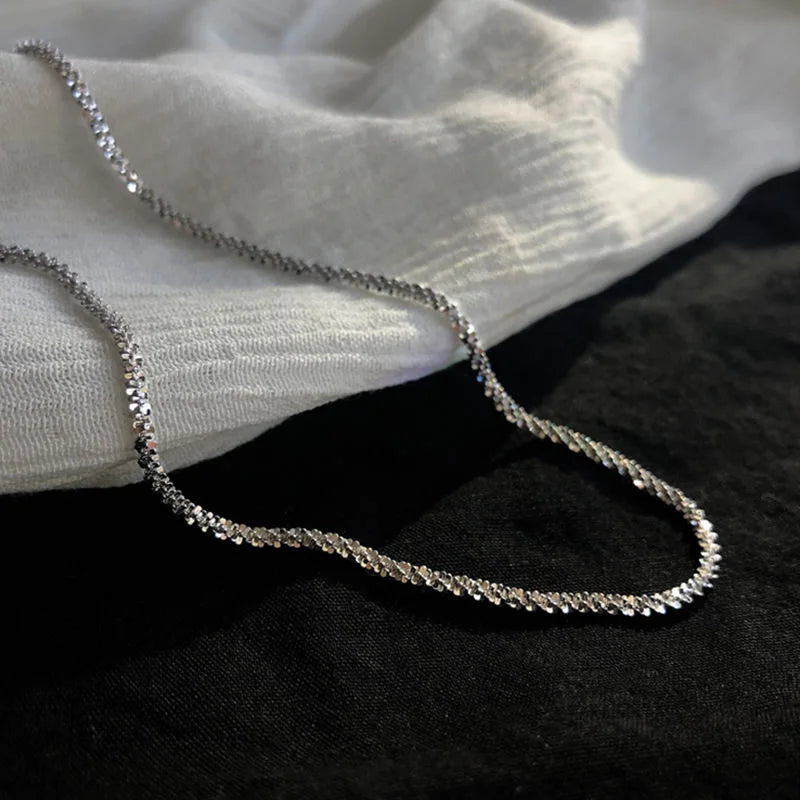 Necklace for Women Silver Color Clavicle