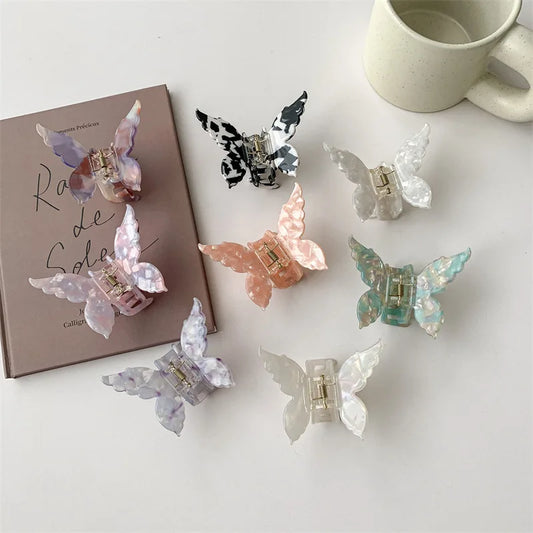 1PC French Butterfly Clip  Mermaid Hair Clip Acetic Acid Hair Clip Retro Back of Head Hair Accessories Hairpin. ''Hayoutopy''