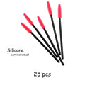 Makeup 25pcs Silicone Mascara Wands