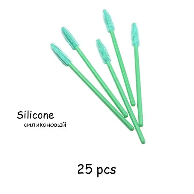 Makeup 25pcs Silicone Mascara Wands