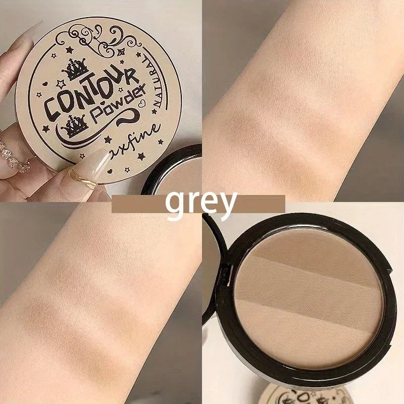 3 Colors Gray Trimming Palette Blush Palette Exquisite Matte Nose Shadow Eye Shadow Brightening Contour Trimming Palette