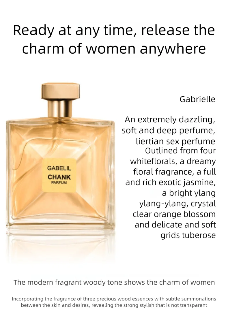 50/100ml Gabelil Women Perfume Refreshing Ladies Luxury Scent Modern Woody Fragrance Elegant Alluring Eau de Parfum for Women