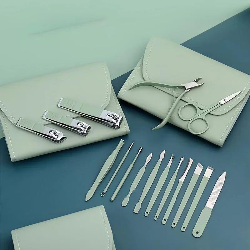 16pcs Professional Nail Clippers and Cuticle Nippers Set with Travel Case Manicure Set Pedicure Sets Nail Clippers ''hayoutopy''