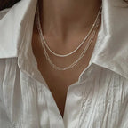Necklace for Women Silver Color Clavicle