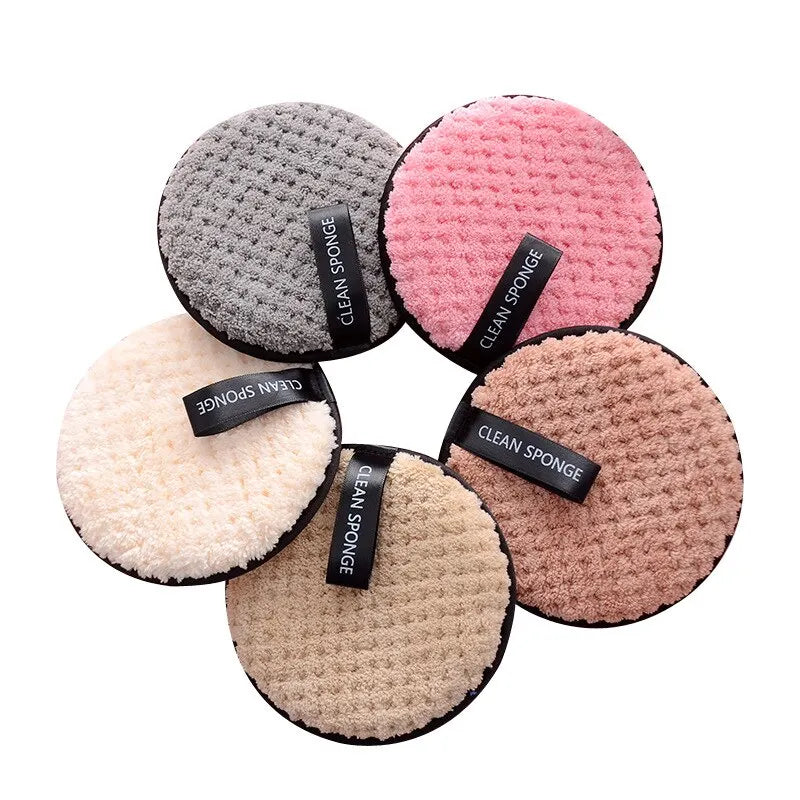 4PCS Makeup Remover Microfiber Cotton Pad Cosmetics Washable Makeup Towel Cleaning Sponge Skin Care Tool Makeup Remover and Faci '' hayoutopy''