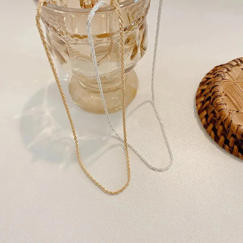 Necklace for Women Silver Color Clavicle