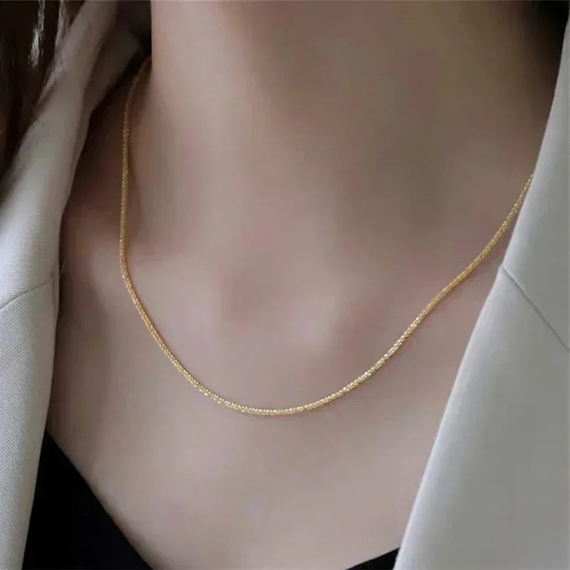 Necklace for Women Silver Color Clavicle