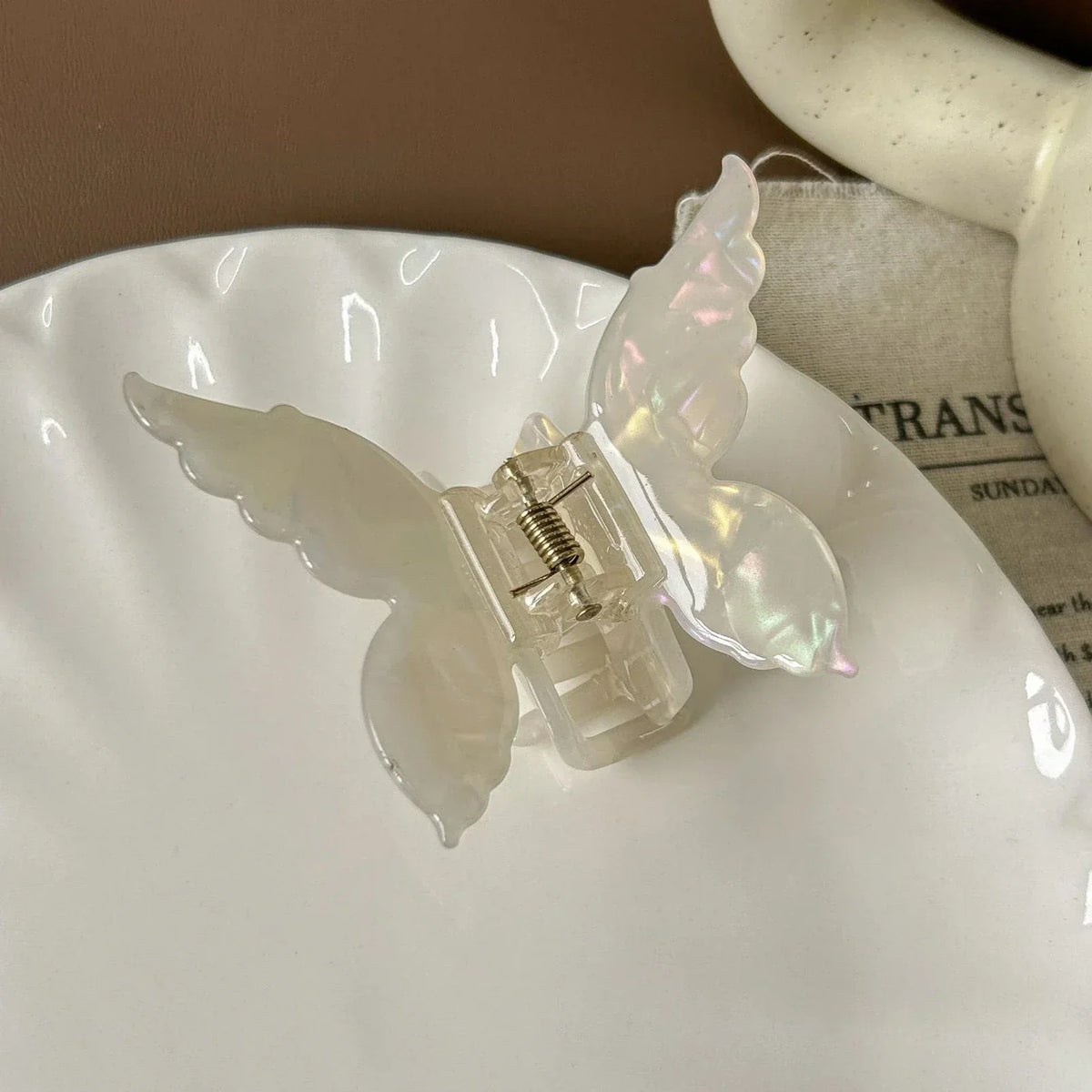 Women Sweet Acétate Fiber Hair Clamps Rétro colorfut