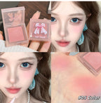 6Pcs/Box Matte Lipstick Set Lips Makeup Velvet Nude Lip Gloss Moisturizing Lip Glaze Face Blush Palette Makeup Set Necklace Gift