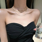 Necklace for Women Silver Color Clavicle