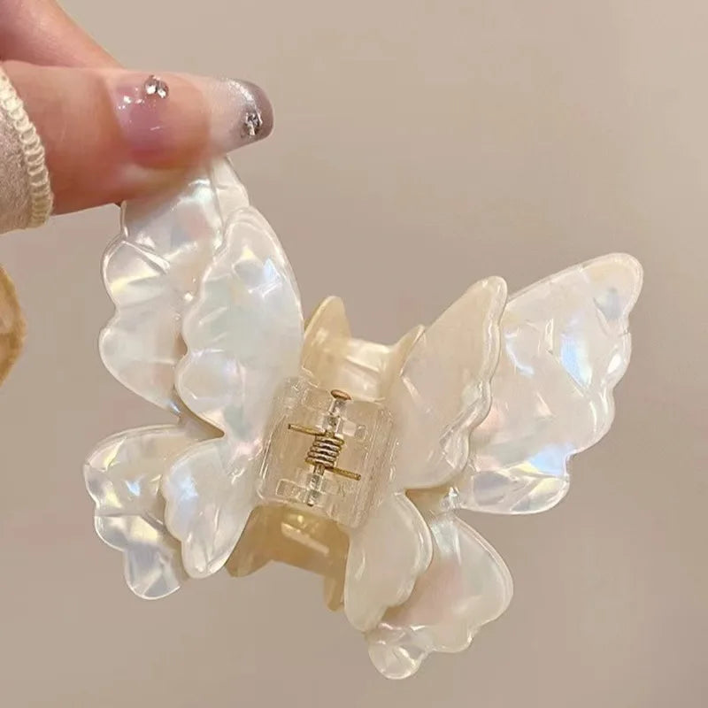 Women Sweet Acétate Fiber Hair Clamps Rétro colorfut