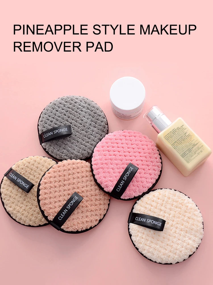 4PCS Makeup Remover Microfiber Cotton Pad Cosmetics Washable Makeup Towel Cleaning Sponge Skin Care Tool Makeup Remover and Faci '' hayoutopy''