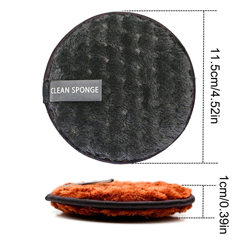 4PCS Makeup Remover Microfiber Cotton Pad Cosmetics Washable Makeup Towel Cleaning Sponge Skin Care Tool Makeup Remover and Faci '' hayoutopy''