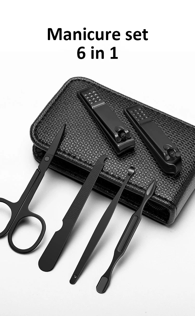 Nail Scissors Set Household High End Mens And Womens Special Nail Clippers Manicure Beauty Tools 6 Piece Portable Household ''hayoutopy''