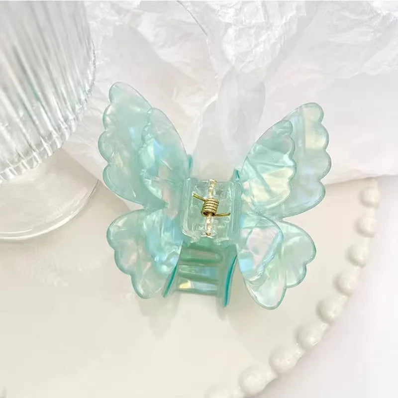 Women Sweet Acétate Fiber Hair Clamps Rétro colorfut
