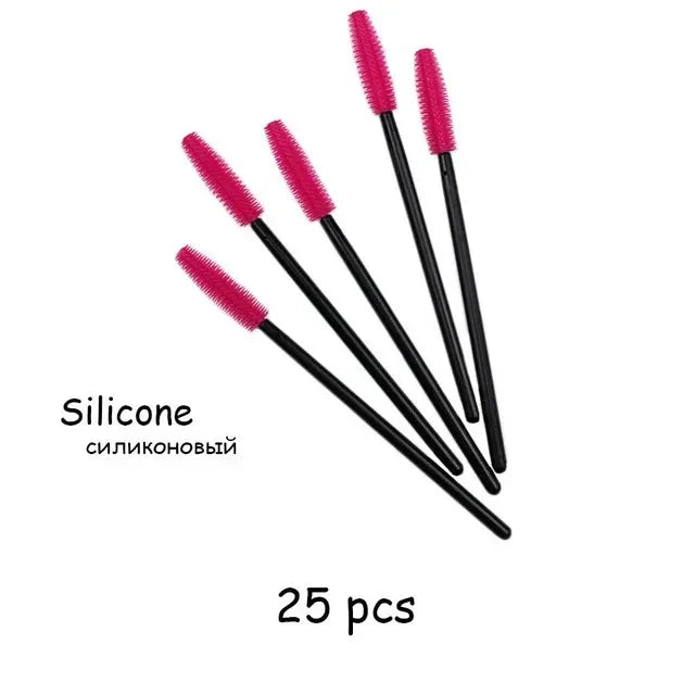 Makeup 25pcs Silicone Mascara Wands