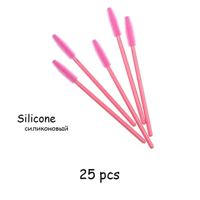Makeup 25pcs Silicone Mascara Wands