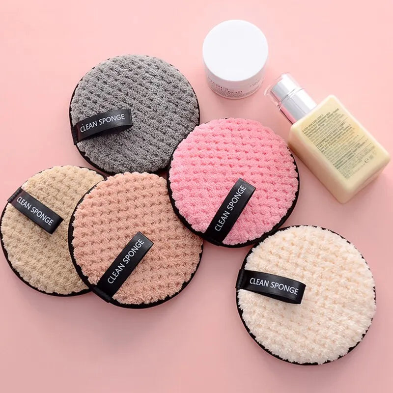 4PCS Makeup Remover Microfiber Cotton Pad Cosmetics Washable Makeup Towel Cleaning Sponge Skin Care Tool Makeup Remover and Faci '' hayoutopy''